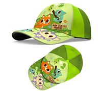 Into The Forest Kids Green Baseball Cap - Toddler Cotton Cartoon Hat with Adjustable Velcro Strap, Summer Sun Hat for Boys & Girls Ages 3-6 Years, Outdoor Play & UV Protection