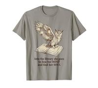 Into The Library She Goes Lose Her Mind Find Her Soul Owl T-Shirt