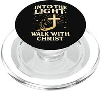 Into The Light Walk With Christ Christian Faith Cross Jesus PopSockets PopGrip for MagSafe
