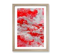 Into The Mystic Abstract Framed Wall Art Print A2 Oak