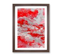 Into The Mystic Abstract Framed Wall Art Print A2 Walnut