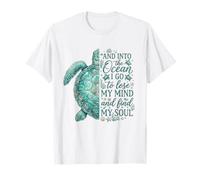 Into The Ocean I Go to Loose My-Mind Sea Turtle Summer-Beach T-Shirt