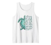 Into The Ocean I Go to Loose My-Mind Sea Turtle Summer-Beach Tank Top