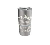 Into The Snow Mountain Winter Landscape Design Stainless Steel Insulated Tumbler