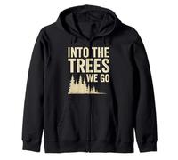 Into the Trees We Go - Vintage Adventure Zip Hoodie