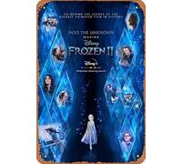 Into the Unknown: Making Frozen 2 Movies Poster Metal Wall Tin Sign Celebrity Poster Film and Television Poster Retro Gift Karaoke Man Cave Musical Bars Cafes Decor Vintage Art Decorations Metal Signs