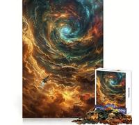 Into The Vortex Jigsaw Puzzle for Adults 1000 Pieces Cognitive Train Clear Tone Pattern Assemble Birthday Art Gift (38x26cm)