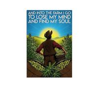 Into The Weed Farm metal signweed wall art weed decor weed art marijuana wall art cannabis wall art weed Poster stoner art weed gift metal tin sign 6x8 Inch