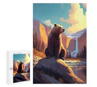 Into The Wild Bear King, 1000 PCS Displayable Picture Puzzle, Festive Gift for Adults, with A Decorative Finished Picture