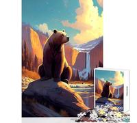 Into The Wild Bear King Puzzles for Teenagers 1000 Piece Support Memory Strength And Retention Gentle Calm Leisure Activity (38X52cm)