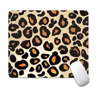 Into The Wild Leopard Print Case Square Mouse pad, Texture, Waterproof, Anti Slip Rubber Base, Computer Mouse pad, Laptop Mouse pad