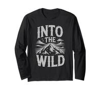 Into The Wild Mountain Nature Adventure Hiking Camping Hiker Long Sleeve T-Shirt