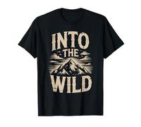Into The Wild Mountain Nature Adventure Hiking Camping Hiker T-Shirt