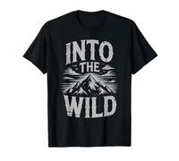 Into The Wild Mountain Nature Adventure Hiking Camping Hiker T-Shirt
