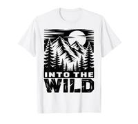 Into the Wild Mountain Wilderness Design T-Shirt