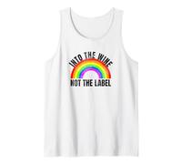 Into The Wine Not The Label LGBTQ+ Rainbow Gay Pride Month Tank Top