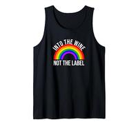 Into The Wine Not The Label LGBTQ+ Rainbow Gay Pride Month Tank Top