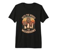 Into The Woods for Mushrooms Retro Hiking Premium T-Shirt