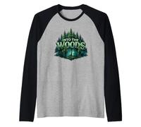 Into the Woods Funny Outdoor Camper Campfire Nature Shirt Raglan Baseball Tee