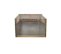 Intoo Lifes Hamster Cage :Guinea Pig Cage Clear Small Animal cage with Open top Hamster Habitat Wooden Frame with Acrylic Panel 15.7 * 12 * 12 in