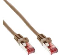 Intos InLine® Patch cord, InLine®, S-STP/PiMF, Cat. 6, brown, 20m