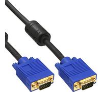 Intos Premium S-VGA Connecting Monitor Cable, Display Video Cable for Laptop to Computer, HD15 Male - HD15 Male 15.0 m Black