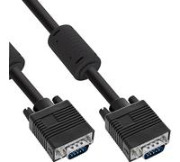 Intos S-VGA Monitor Cable, Display Cable, InLine®, Black, 15HD M/M, 1m