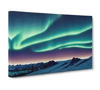 Intoxicating Northern Lights Canvas Print | Gallery Wrapped 30mm Frame Wall Art | 30x20 inches | Ready to Hang | Contemporary Picture | Living Room Bedroom Lounge Office