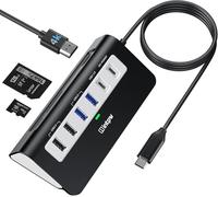 Intpw USB C Hub,9-IN-1 USB Hub 3.0 with Lable 3.28FT,4K HDMI, 2USB-A 3.0, PD 100W, 2USB-A 2.0, USB-C 3.0, SD/TF, Aluminium Docking Station for iPhone16 MacBook Air/Pro/Laptop/Mac OS/Windows