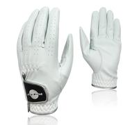 Intra-FIT Men's Golf Glove - Premium PU Glove, Extra Grip, All Weather, Worn on Left Hand for Right Handed Golfer, White, Pack of 1 X-large