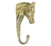 Intrepid International 3-D Brass Horse Head Hanger 6" - Elegance and Functionality for Tack Rooms and Coat Rooms