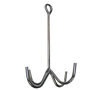 Intrepid International Chrome Finish 4 Prong Horse Tack Cleaning Hook