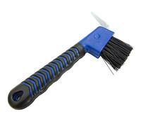 Intrepid International Rubber Handle Hoof Pick with Brush, Blue - The Ultimate Tool for Easy Horse Hoof Cleaning, Grooming, and More