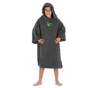 Intrepid Outdoors Changing Robe - Premium 100% Cotton Poncho For Beach, Surfing, Swimming, Triathlon, Indoors and Outdoor Activities - Child (Charcoal)