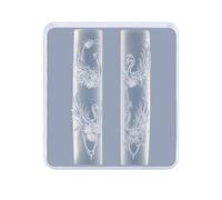 Intricate 3D Rose Flower Nails Art Mold Delicate Nails Carving Molds Embellishments Silicon 3D Embossed Silicone Intricate Design Mold