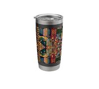 Intricate African Mud Cloth with Bold Geometric Patterns Stainless Steel Insulated Tumbler