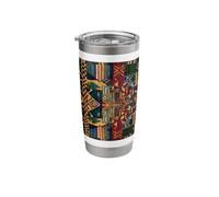 Intricate African Mud Cloth with Bold Geometric Patterns Stainless Steel Insulated Tumbler