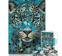 Intricate And Vibrant Leopard Jigsaw Puzzles for Teenagers,Help The Brain Exercise Addictive Toys to Cultivate Patience A Work of Art 38x26cm