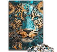 Intricate And Vibrant Leopard Jigsaws 1000 Pieces for Teenagers,Educational Games Home Decoration Deal As Gifts for The Whole Family (38x52cm)