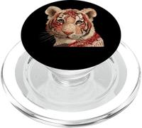 Intricate Boho Tiger Cub Floral Pattern Style PopSockets PopGrip for MagSafe