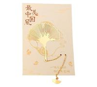 Intricate Carved Metal Bookmarks Maple Artwork Chinese Styles Book Accessory for Study Retro Hollow Metal