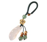 Intricate Chalcedony Luck Bean Keychain Accessory Phone Ornament Bringing Good Fortunes To Those Who Cherish Tradition Artistic Crafted Pendant