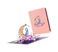 Intricate Hand Carved Steric Popup Anniversary Card Feature Moonlights Couple Scene on Recycled Paper Steric Love Greeting Card