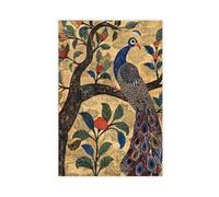 Intricate Kalamkari - Artisan-Created Textile Print Canvas Poster Bedroom Decor Landscape Office Room Decor Gift 16x24inch(40x60cm)