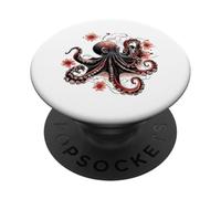 Intricate Octopus Floral Marine Life Design PopSockets Adhesive PopGrip