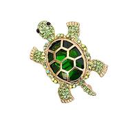 Intricate Turtles Brooch With Rhinestones Comfortable Wear Shimmering Crystal Embellished Lapel Pin Party Accessory Lightweight Daily Wear Pin