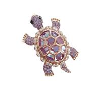 Intricate Turtles Brooch With Rhinestones Comfortable Wear Shimmering Crystal Embellished Lapel Pin Party Accessory Lightweight Daily Wear Pin, One Size, as described