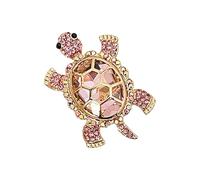 Intricate Turtles Brooch With Rhinestones Comfortable Wear Shimmering Crystal Embellished Lapel Pin Party Accessory Elegant Party Wear Brooch