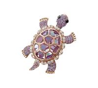 Intricate Turtles Brooch With Rhinestones Comfortable Wear Shimmering Crystal Embellished Lapel Pin Party Accessory Elegant Party Wear Brooch