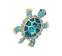 Intricate Turtles Brooch With Rhinestones Comfortable Wear Shimmering Crystal Embellished Lapel Pin Party Accessory Elegant Party Wear Brooch